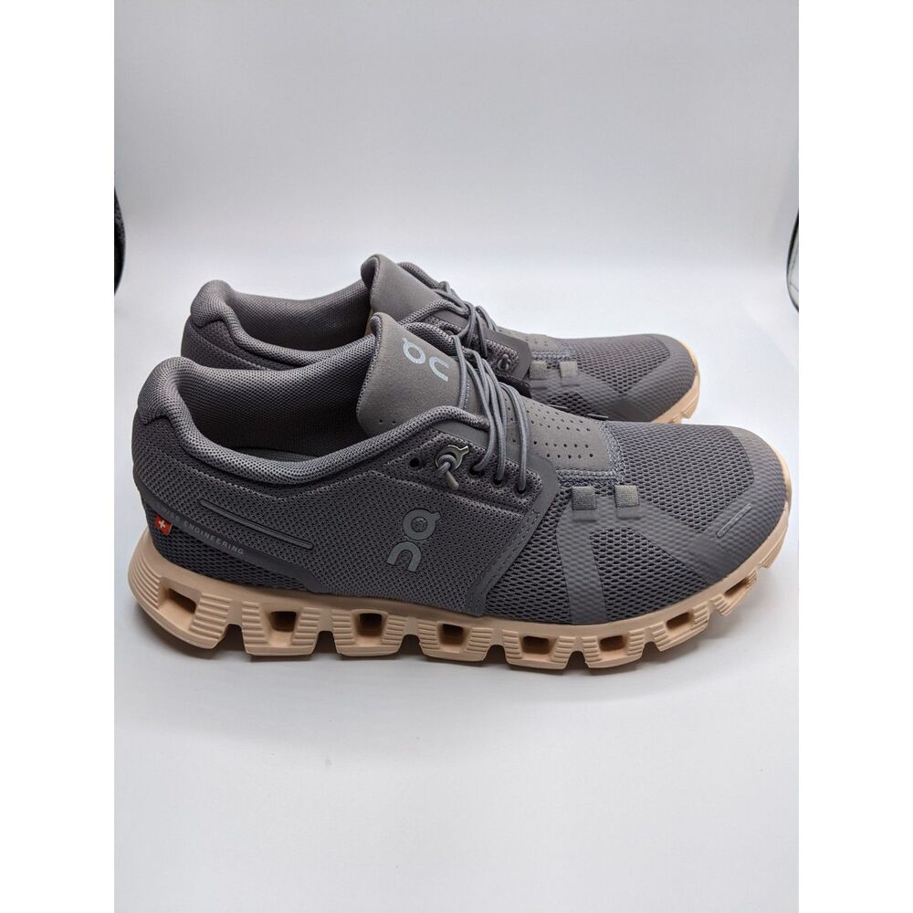 On Women's Cloud 5 Sneakers, Zinc/Shell, Size 6 Medium US - Picture 2 of 10